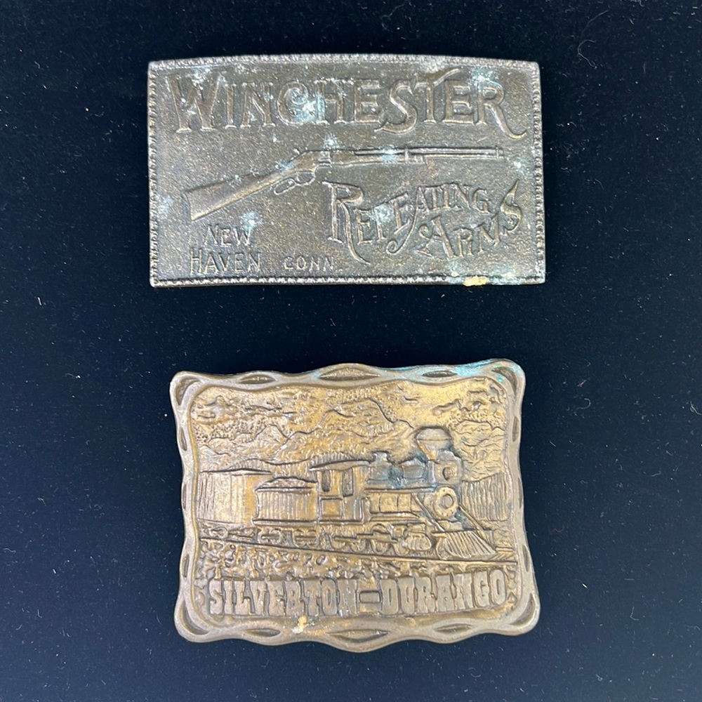 Two Vintage Belt Buckles